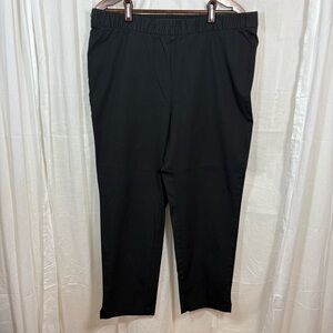 Eileen Fisher Organic Cotton Black Pull‎ On Pants Size L 
Size Large